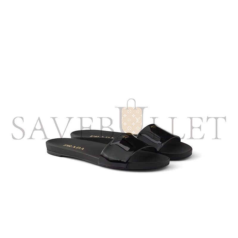 Pra*a patent leather slides 1xx798